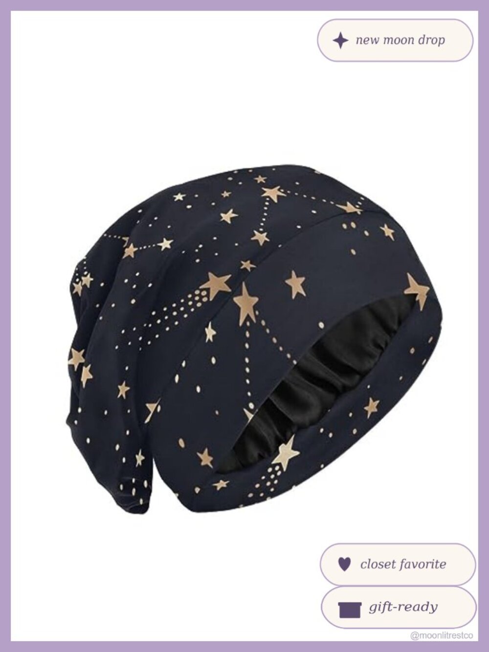 Satin Lined Sleep Bonnet Hair Wrap Beanie for Curly Natural Hair